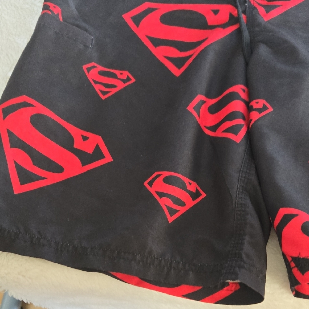 DC Comics Kids Black and Red Superman Shorts - Picture 3 of 11